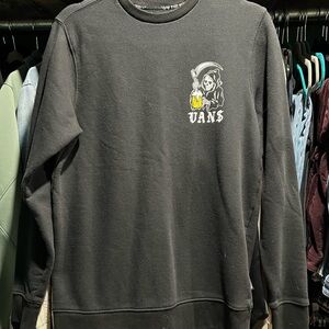 Vans Black Grim Reaper Men's Crewneck Sweater